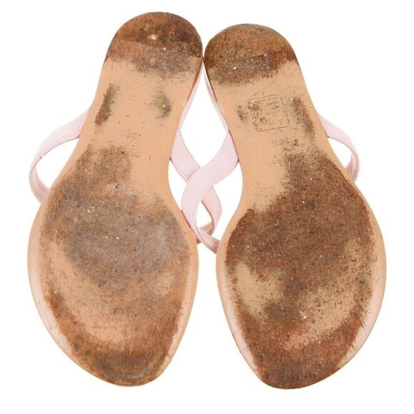 Authentic GUCCI Pink Leather Thong Sandals Flip Flops Size EU 36.5 - Picture 5 of 6
